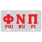 Kappa Alpha Psi License Plate " Phi Nu Pi"